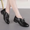 Automne nouveau première couche cuir de vache talon épais chaussures simples pour femmes chaussures de travail décontractées chaussures professionnelles en cuir confortables chaussures de mode