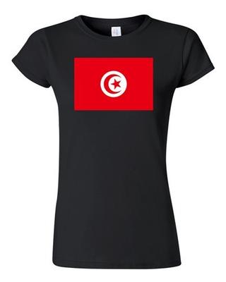 T-shirt Unisexe Patriotique Junior Tunisie Drapeau du Pays Tunis État Arabe Nation DT T-Shirt Tee