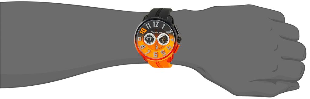 Gulliver De Color Aluminum Mineral Quartz Limited Commemorating Giants Baseball Player 400th Home TY146107 Black [Tendence] Watch, Black/Orange Dial,