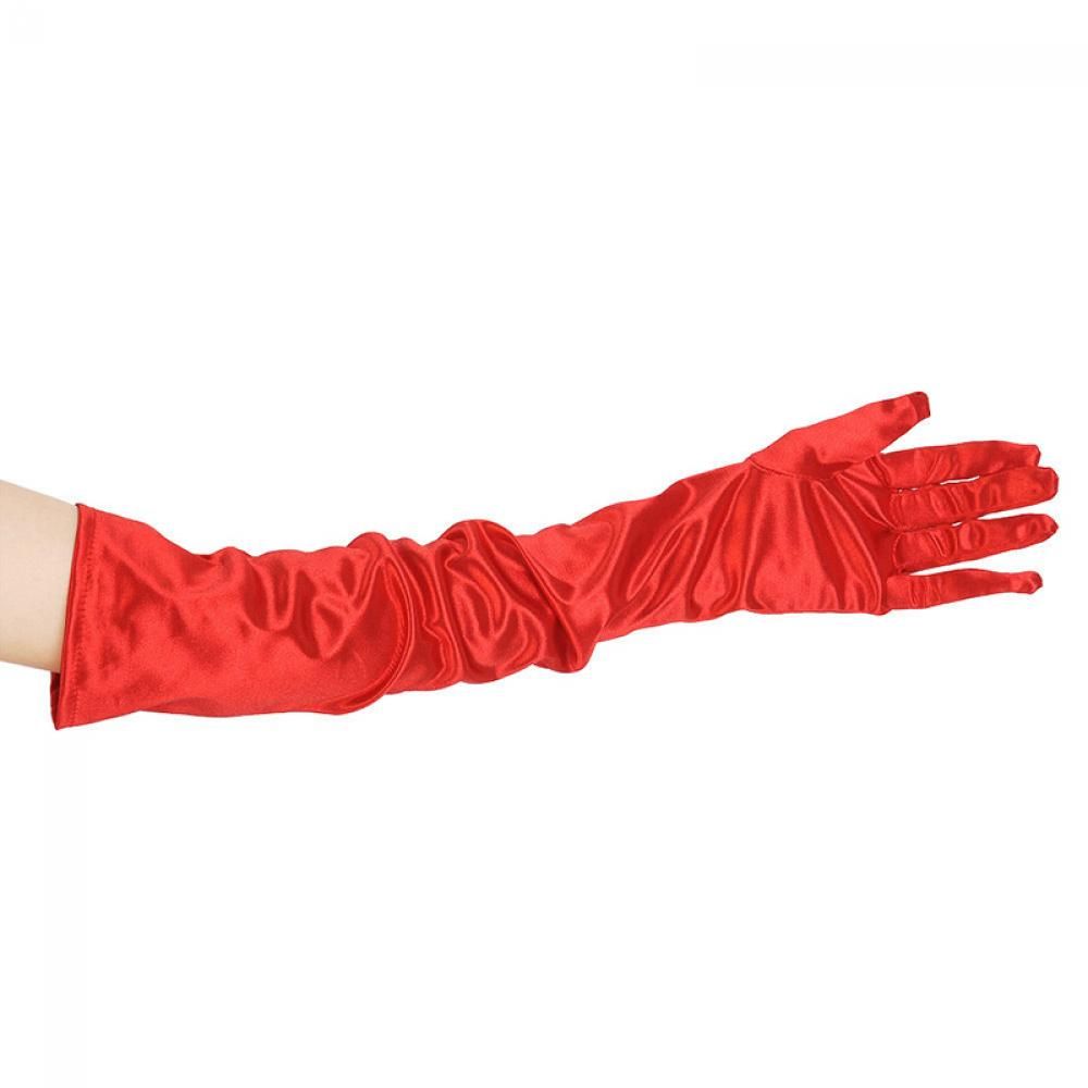 Women Wedding Opera Evening Party Gloves Satin Long Prom Costume