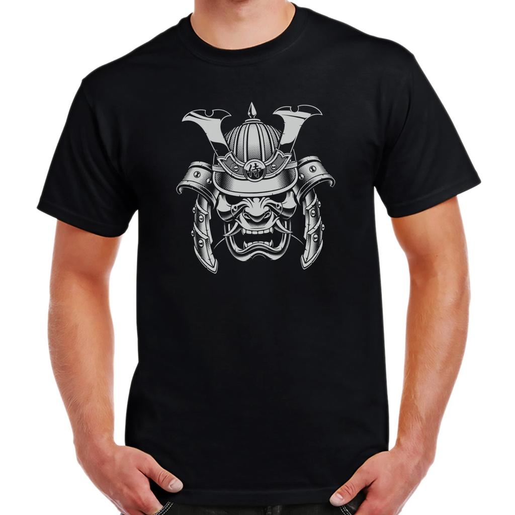 Samurai Mask With Tusks Printed T-Shirt Birthday Gift