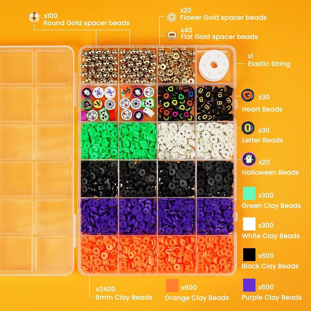 Beading Kit for Halloween - DIY Bracelet and Necklace Making Set