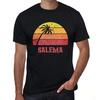 Vintage T-shirt voor heren Grafisch T-shirt SALEMA Sunset diepzwart