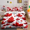 Maple Leaf Themed Decor Set Soft Comfortable Duvet Cover Bedding Set Included 1*Duvet Cover & 2*Pillowcases, Gift