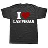 T-shirts graphiques drôles J'aime Las Vegas Homme Femme Mode T-shirt décontracté 100% Coton Ample Oversize T-shirt