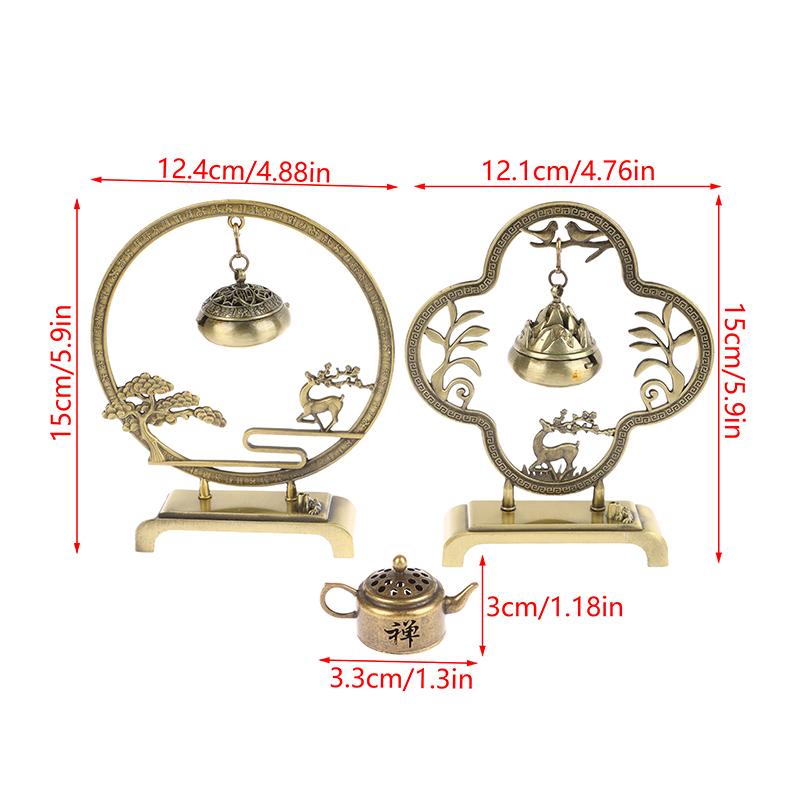 Creative Retro Hollow Out Hanging Incense Burner Holder Incense Diffuse Metal Incense Holder Home Living Room Decor