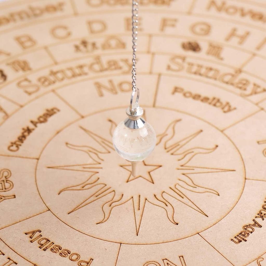 Certified Clear Quartz Ball Pendulum | Natural Crystal Dowsing Pendulum for Reiki, Meditation, Chakra Balancing & Energy Healing - Includes Authe