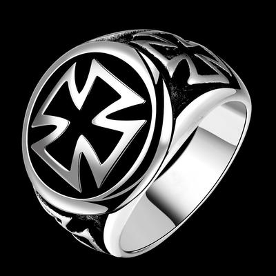 European and American Retro Cross Ring Punk Style Ring