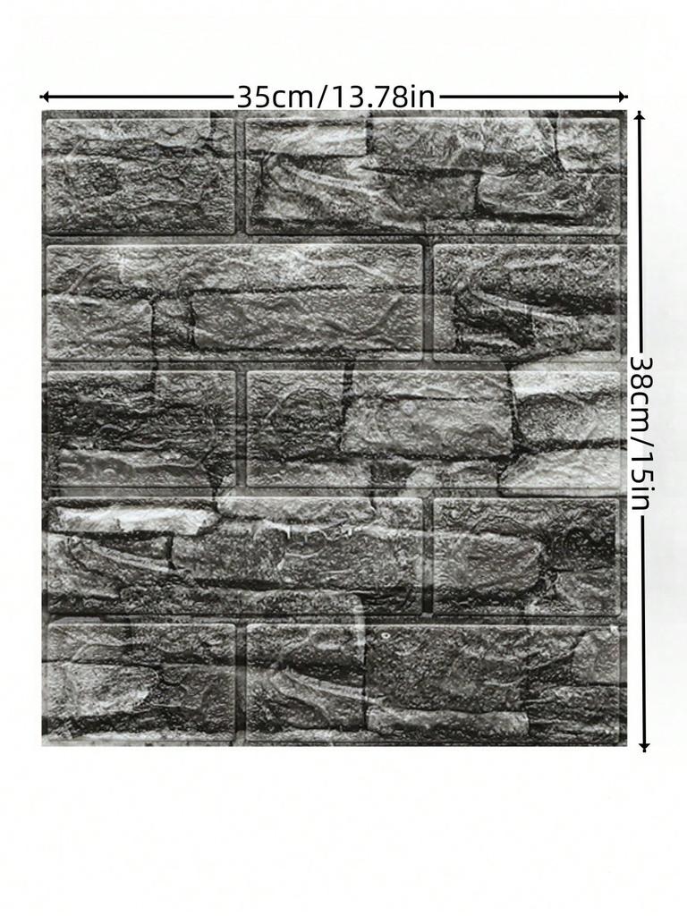 Home Decoration Supplies Wall Decoration Peel Wallpaper Brick Detachable Wallpaper Peel Paste Self-adhesive 5 Sheets 1 Set