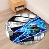 Naruto Round Area Rug Anime Cartoon Pattern Soft Non-Slip Floor Carpet For Bedroom Living Room Kids Room Playroom Home Decor Mat