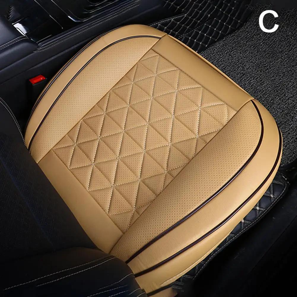 Front Car Seat Cover PU Leather Cars Seat Cushion Automobiles Seat Universal Car Accessories Car Mat Protector Chair Pad Q0O4