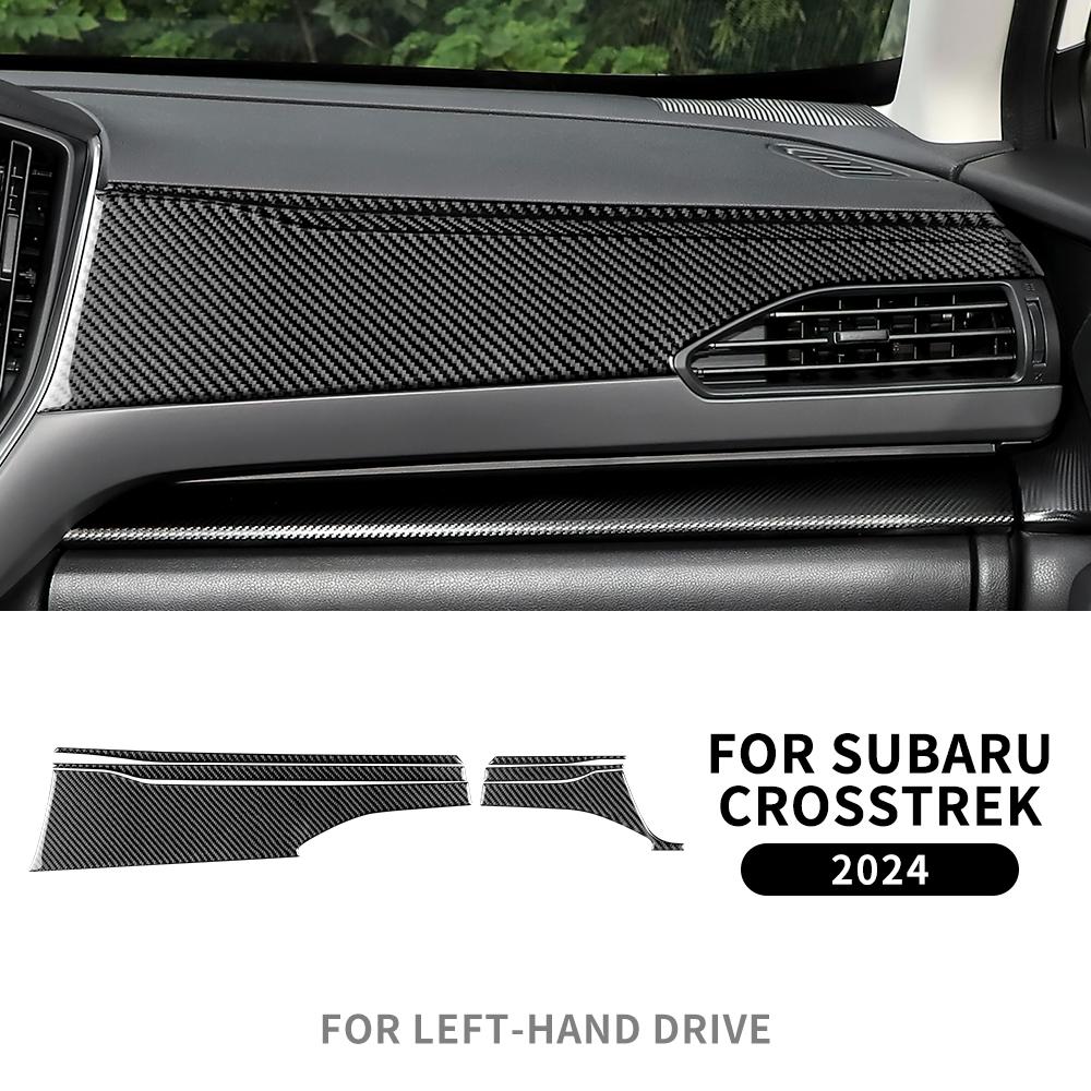 Carbon Fiber Style Interior Sticker for Subaru Crosstrek Impreza 2024 2025 WRX 2022-2025 RHD LHD Dashboard Panel Trim