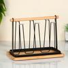 Cup Holder Iron Water Draining Rack Portable Glasses Organizer Kitchen Area Cup Shelf With Tray Drying Rack Kitchen Storage High Quality