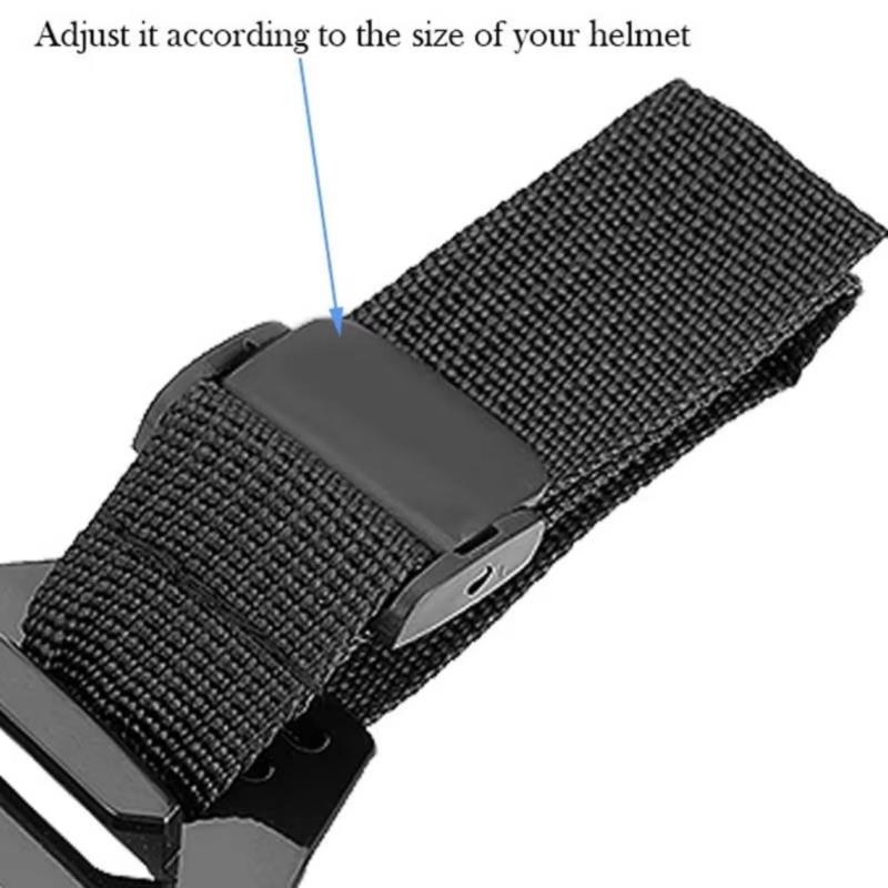 Nylon and Alloy Helmet Camera Straps Weatherproof Design for Outdoor Sports Like Paragliding and Skiing