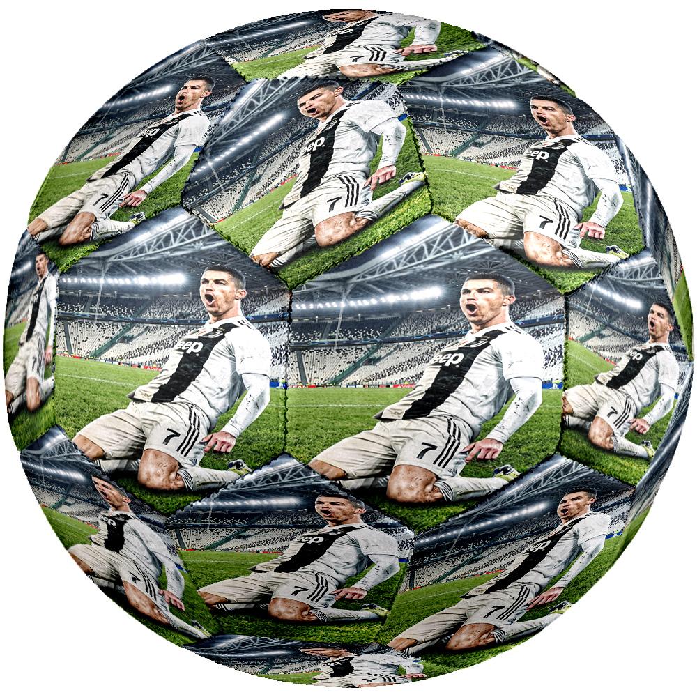 Ronaldo's Goal Celebration Moment Soccer Ball Size 5 Football Machine-Stitched Indoor/Outdoor Training and Matches Sports Enthusiast Gifts