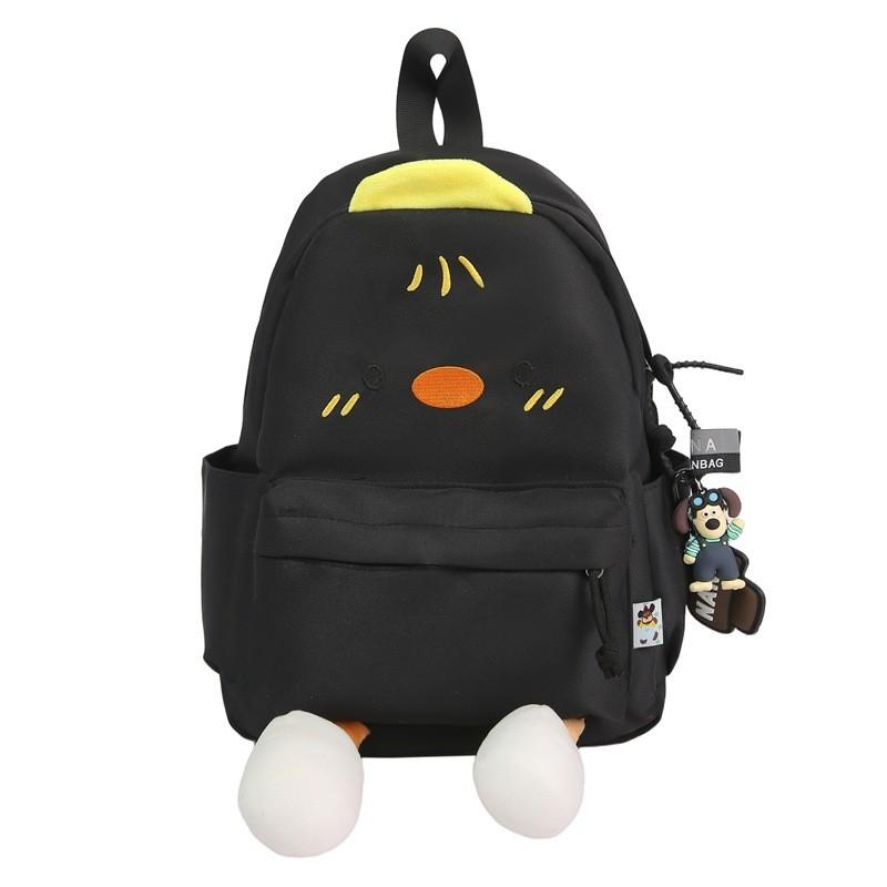 Japanese Cartoon Duck Backpack With Durable Nylon And Large Capacity For Daily Use