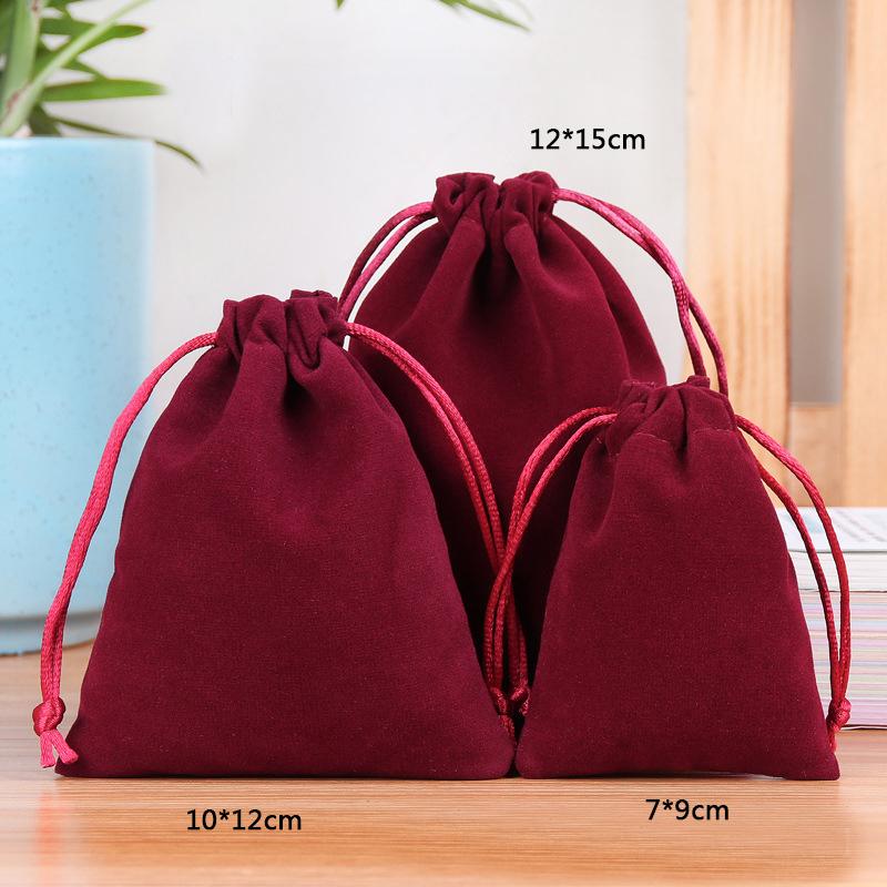 Pochette en velours doux avec cordon de serrage, 10 pièces, sac cadeau, sac à bonbons, sac à bijoux Portable, 14 couleurs