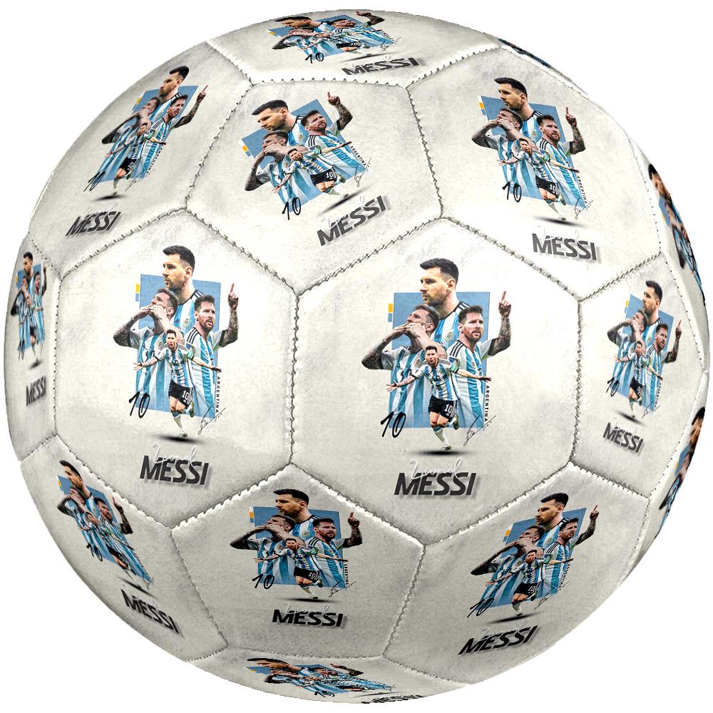 Pallone da Calcio Misura 5 Celebrazione Messi dell'Argentina Cucito a Macchina per Allenamento e Partite Indoor/Outdoor Accessori per Calcio