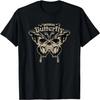Antisoziale Schmetterlingsfrau mit Totenkopf-Flügeln Design,Hochwertige Kurzarmshirts
