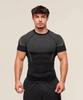 GYMSHARK Męska oddychająca koszulka kompresyjna szybkoschnąca, koszulka z krótkim rękawem podkreślająca mięśnie