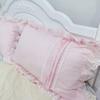 Two-pack Princess Lace Cotton Pillowcases Double Ruffle Pillowcases