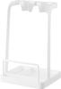 Support pour couvercle de casserole et mixeur plongeant Yamazaki Jitsugyo avec plateau, blanc, 14 x 12,5 x 23,3 cm, pour rangement d'appareils de cuisine, 1614