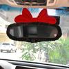 Velvet Retro Red Bow Car Mirror Cover Universal Stretch Soft Plush Auto Interior Rearview Mirror Case Decor Accessories