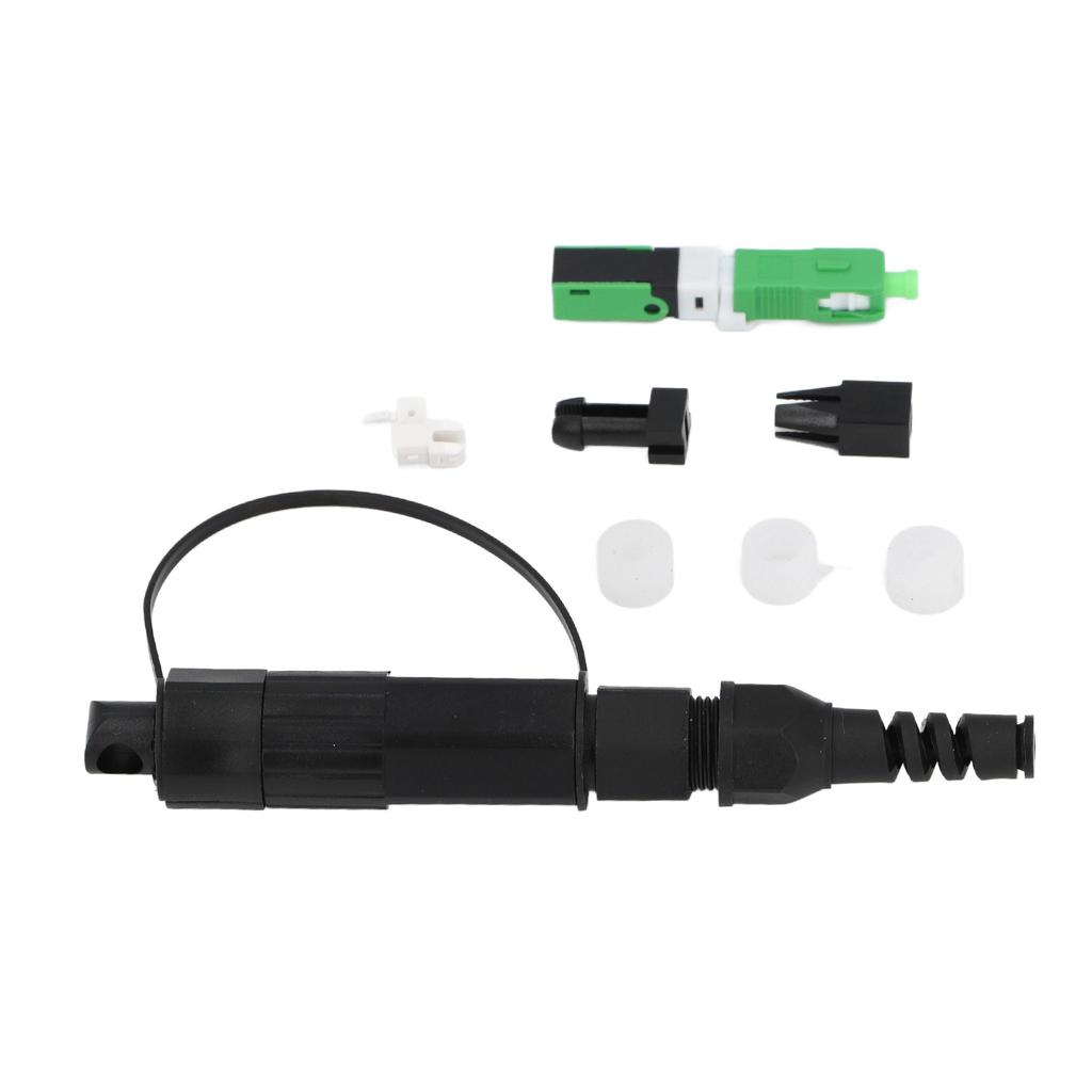 2 Set Fiber Optical Coupler Portable PEI Mini Fast SC Optic Fiber Connector for Data Center
