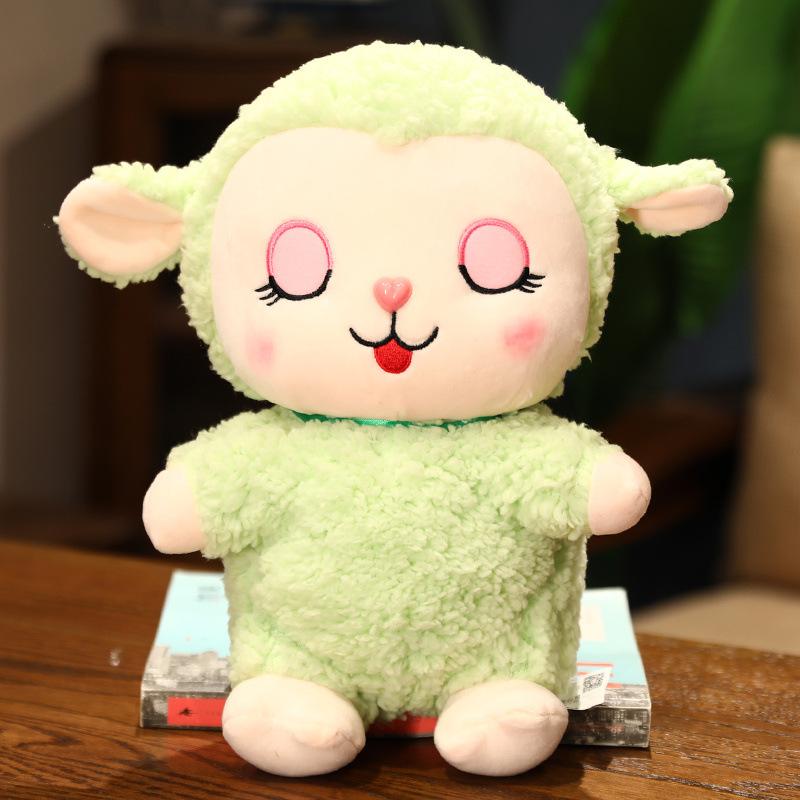 Latest Cute And Charming Sleeping Sheep Plush Toy Adorable Lamb Stuffed Doll Animal Alpaca Pillow Room Decor Cartoon Playthings Designed for Girls