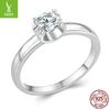 S925 Zilver Mozzarella Diamant Ring, Neutrale Wind Platina Verguld Luxe Ring Ring Msr007