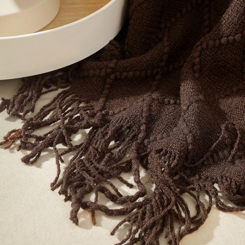 Throw Blanket for Couch Soft Living Room Home Decor Knitted Twin Size Blanket, Outdoor Lightweight Breathable Summer Warm Woven