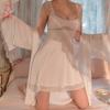 Home Ladies Lace Nightgown Seduction Backless High-end Loungewear Suspender Nightgown Pure Desire Suit