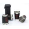 4 vnt./kompl. Degtinės taurė 304 PU dėklas Rusija Nerūdijančio plieno mini vyno taurė Nešiojamas personalizuotas 30 ml/75 ml/170 ml šotų stiklinių rinkinys