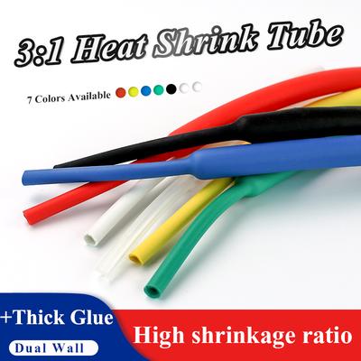 1M/piece 3:1 Heat Shrink Tube with Glue Dual Wall Tubing Diameter 1.6/2.4/3.2/4.8/6.4/7.9/9.5/12.7mm Adhesive Lined Sleeve Wrap