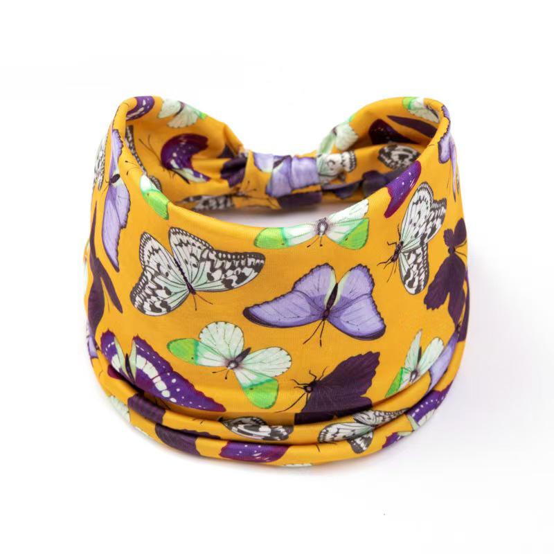 Damen Böhmisches Kaschmir Yoga Stirnband - Schweißabsorbierend, Elastisches Baumwoll-Haaraccessoire