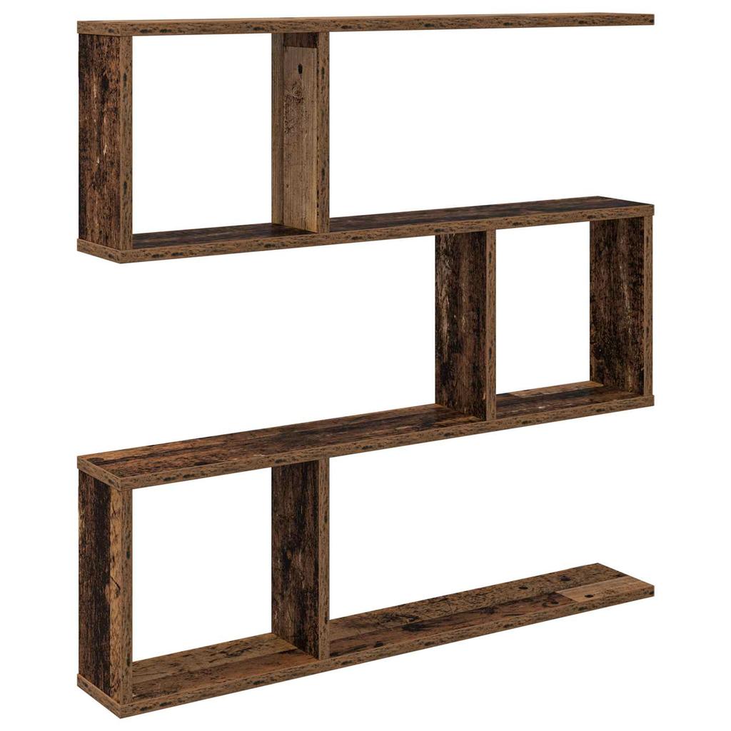 Wall Shelf Reclaimed Wood 80 X 12 X 79.5 Cm Engineered Wood
