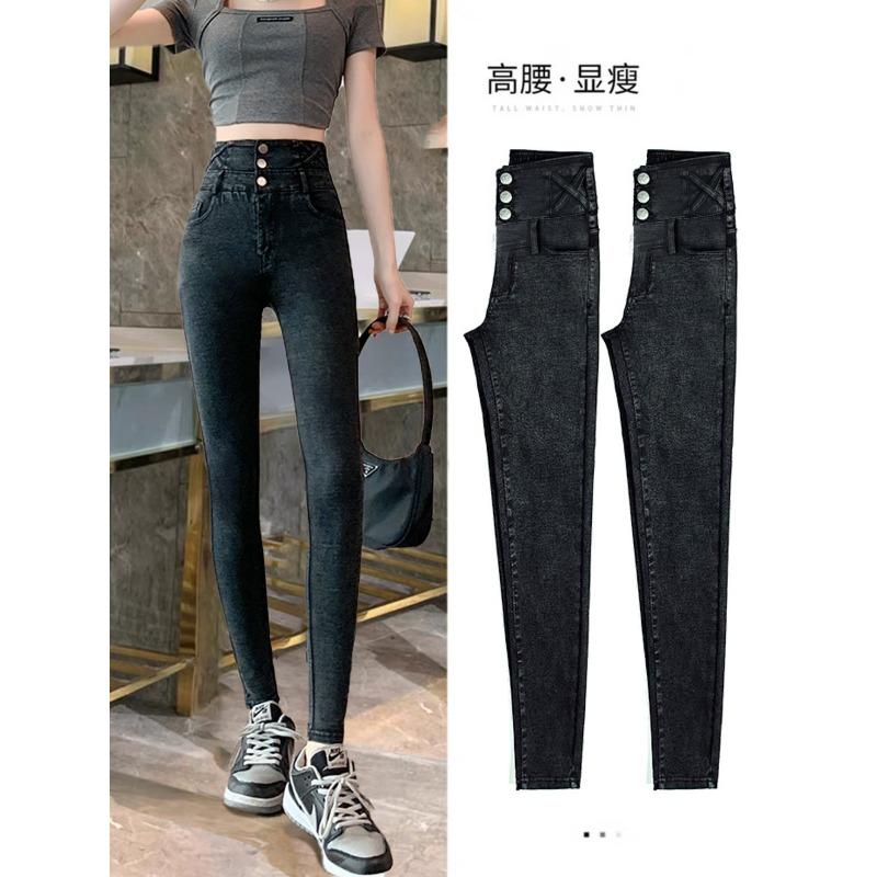New Tight Pencil Spring and Autumn High Waist Thin Black Pants Black Leggings Women's Summer Thin Outer Wear