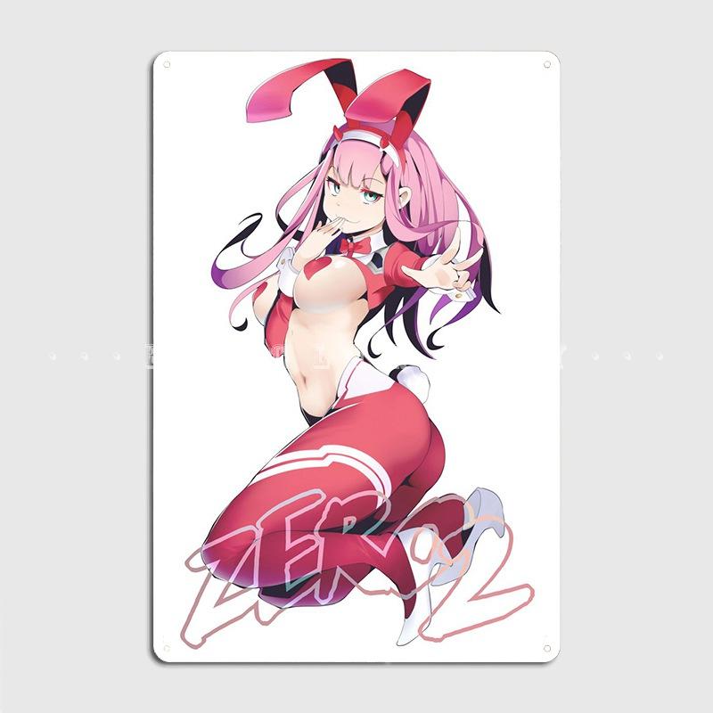 Zero Two Metal Sign Pub Pub Garage Funny Wall Plaque Tin Sign Posters