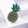 Retro Brooch South East Asia Style Rhinestone Dripping Oil Popular Pineapple Pineapple Retro Corsage