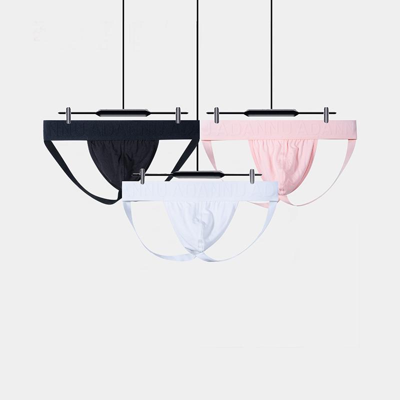 Men's Modal T-Back Thongs, Breathable Low Rise Underwear with Hip Lifting Support, Comfortable Elastic Jockstrap Style Panties