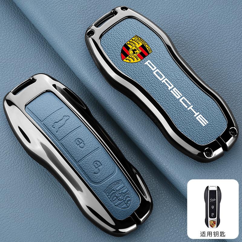 Leather Car Smart Remote Key Case Shell Fob Cover For Porsche Panamera Carman Macan Bobst Cayenne 911 970 981 991 Accessories