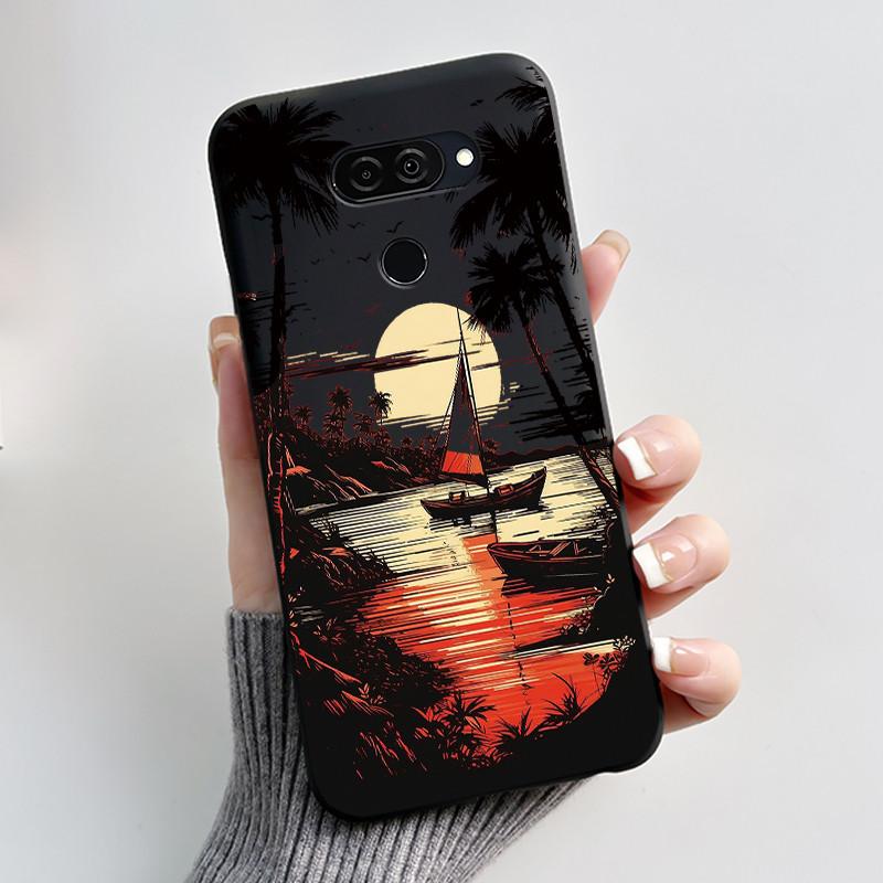 Case For LG Q70 Casing LM-Q730N Luxury Cute Love Rabbit Funny Ultra Slim TPU Black Silicone Soft Cover For LGQ70 Q 70 Phone Case