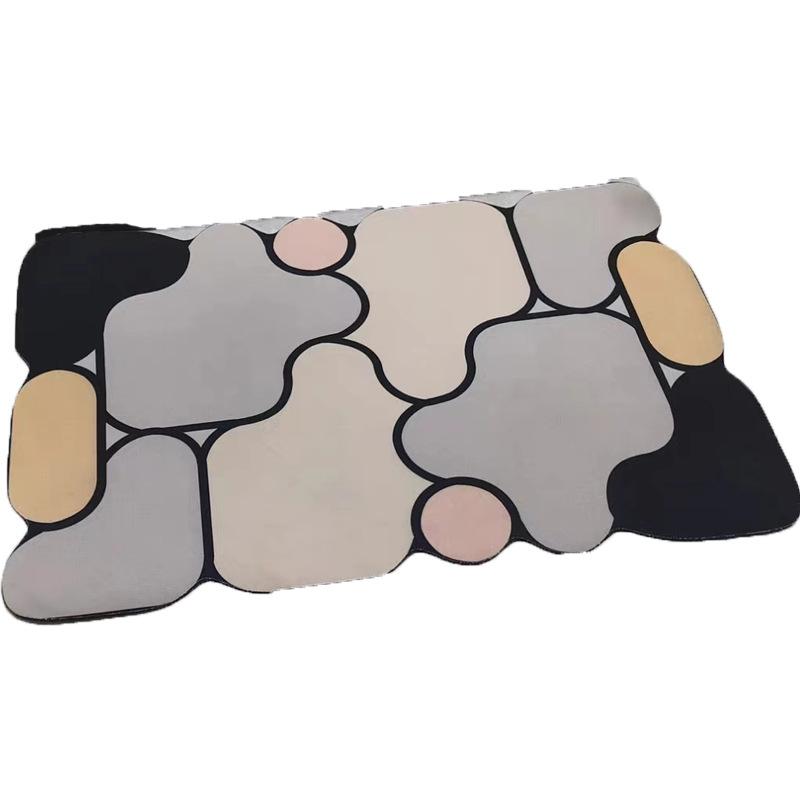 Bathroom Diatom Mud Mat Slip-resistant Mat Toilet Moisture-wicking Foot Mat Toilet Toilet Shower Room Door Slip-resistant Mat