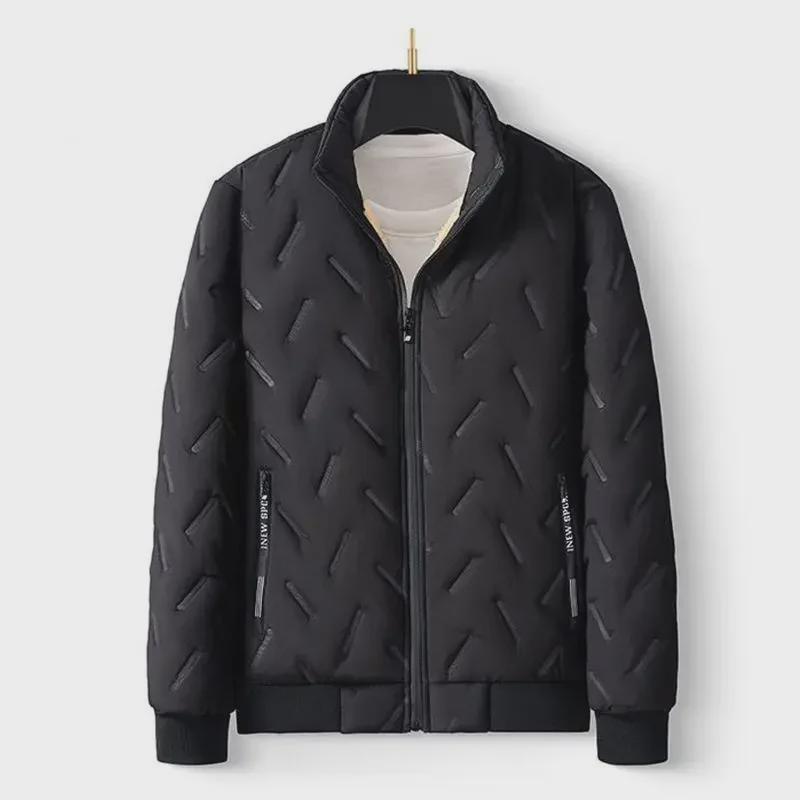 Winddichte Winterjacke aus Lammfleece für Herren – dick, warm und kältebeständig mit Reißverschluss.