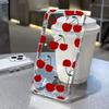 INS Koreanische Rote Kirsche Handyhülle Für iPhone 15 Pro Hülle iPhone 13 11 12 14 16 Pro Max XR XS X 7 8 Plus SE Klare Stoßfeste Hülle