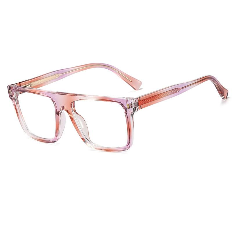 Fashionable Black Square Anti Blue Light Reading Glasses Spring Leg TR90 Presbyopia Glasses Customizable 0 to +600