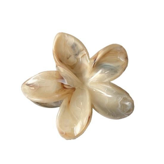 Hair Claw Flower Shape Stable Grip Summer Back Head Hair Clip Vibrant Color Non-Slip Shower Hair Claw Hair Accessories