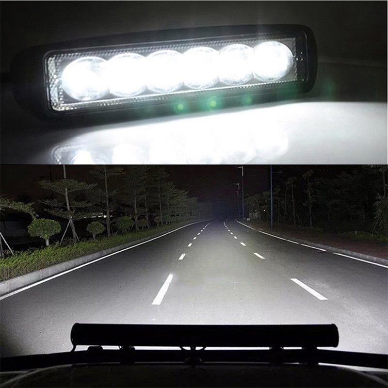 18W12V 6 LED Auto-LED-Arbeitsscheinwerfer DRL-Scheinwerfer, hochhell, wasserdicht, für PKW, Geländewagen, SUV, LKW, Scheinwerfer, Fahrlicht