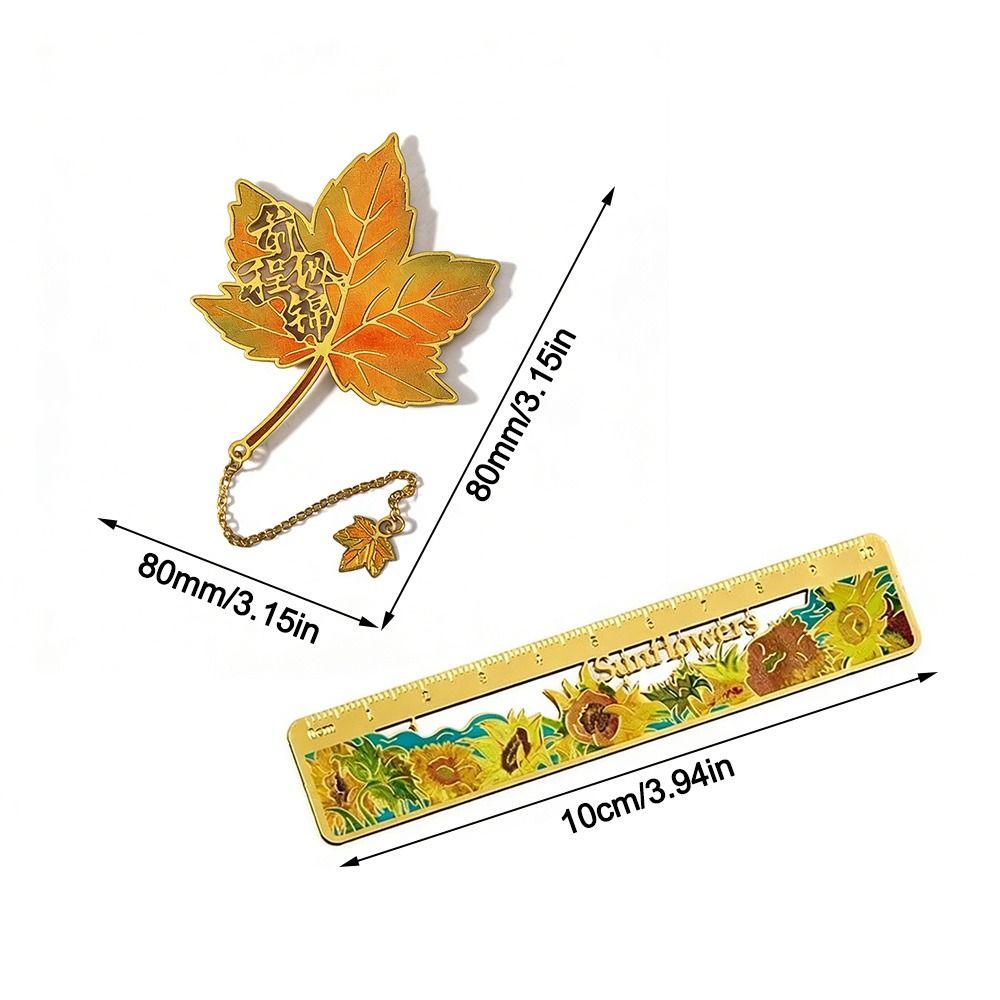 Apricot Leaf Oak Leaf Bookmark Maple Leaf Pagination Mark Creative Book Marking Reading Accessory
