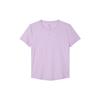 One Classic Casual Solid Color Crew Neck Short Sleeve T-Shirt Women Tops Purple FN2799-512